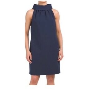 Anthropologie Sail to Sable Dress Cowl‎ Neck Sleeveless Navy Blue Size Small